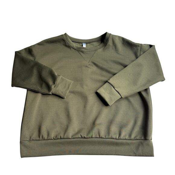 Dear Scarlett Tops - Dear Scarlett Green Classic Crewneck Sweater